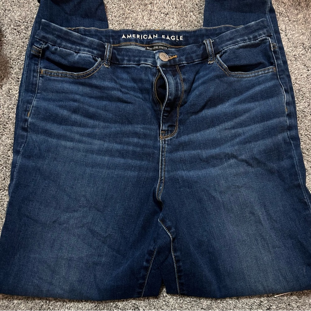 American Eagle Curvy Next Level Stretch high Waist Jeans Size 16 Long